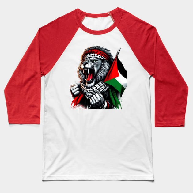 Free Palestine Baseball T-Shirt by Amharic Avenue